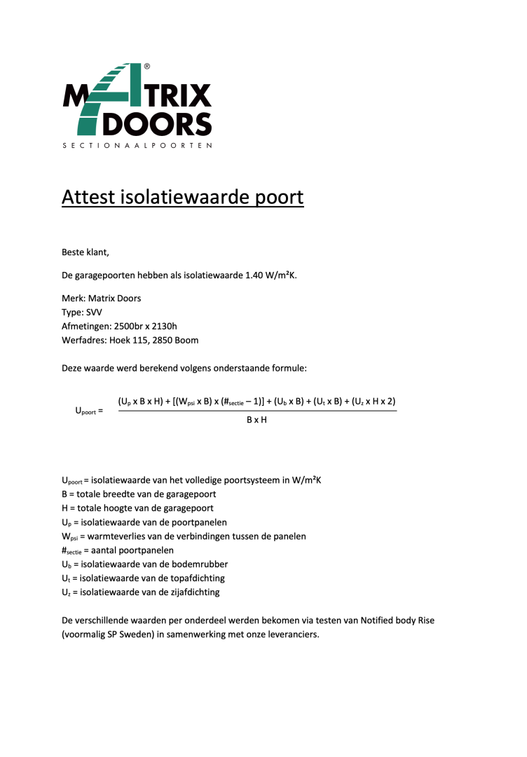 isolatiewaarde